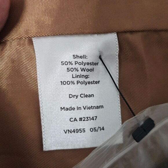 NWT Talbots Wool Blend  Coat, Sz 6, Carmel Color - Picture 2 of 5